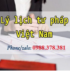Dịch vụ làm lý lịch tư pháp