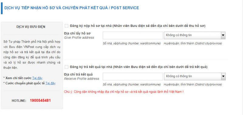 làm lý lịch tư pháp online
