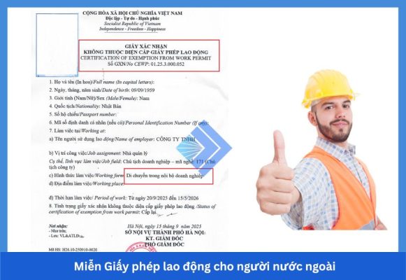Miễn Giấy phép lao động cho người nước ngoài